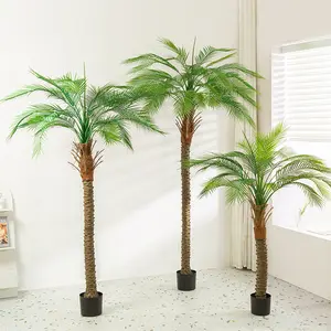 Grosir tanaman buatan Aritificial pohon kelapa pendaratan besar pot tropis Hainan dekoratif pohon palem pohon biomimetik
