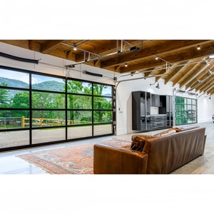Nouveau style <span class=keywords><strong>de</strong></span> <span class=keywords><strong>porte</strong></span> <span class=keywords><strong>de</strong></span> <span class=keywords><strong>garage</strong></span> enroulable isolée <span class=keywords><strong>de</strong></span> haute qualité à pleine vue automatique en aluminium avec panneau affleurant - Product Image 4