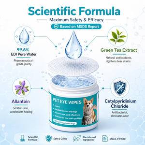 Ultra-Purified 99.6% EDI Water Biodegradable Soft Non-Woven Eye <strong>Wipes</strong> for Dogs Cats Daily Cleaning Pet <strong>Wipes</strong> - Product Image 4