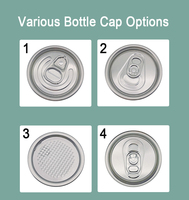 Boîtes de jus en plastique de différentes tailles (200 ml/250 ml/330 ml), boîtes de boissons jetables transparentes avec couvercle en aluminium facile à ouvrir