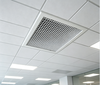 Diffuseur en aluminium EC3030 à grille alvéolée pour une distribution uniforme de l'air sans zone morte pour système de ventilation CVC de centre commercial