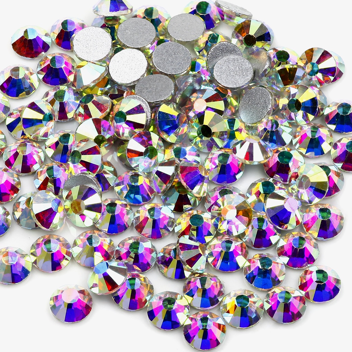 Yantuo קריסטל ss3-ss50 AB Flatback Rhinestones בתפזורת סיטונאי זכוכית Strass עבור כוסות, בגדים, שמלה, נייל אמנות