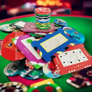 OEM individuelles 1000 Premium 11.5-Gramm-Casino-Pokerscheiben-Set hochwertige Stückel PS ABS PP 43 mm 40 mm Unterhaltungszweck