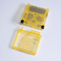 Cangkang Pengganti Desain Mouse Elektrik Transparan Kuning Premium dan Kotak Kustom untuk Game Boy Advance SP Cetak UV