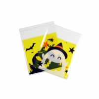 Sacs en cellophane transparents autocollants pour l'emballage de nougats, de chocolats, de biscuits et de collations pour Halloween