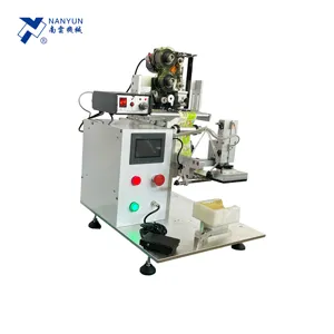 small business roll to roll sticker labeler machine with garment clothing woven digital barcode label printing