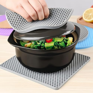 Classic Food Grade <b>Silicone</b> Honeycomb Trivet <b>Mat</b> Heat Resistant 230C Non Slip Waterproof Multi-Size (18-26cm) for Kitchen Use - Product Image 5