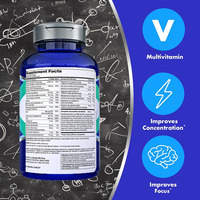 Comprimés multivitaminés de haute qualité à marque privée favorisant la mémoire, la concentration et la concentration d'attention, fournissant des nutriments pour le cerveau.