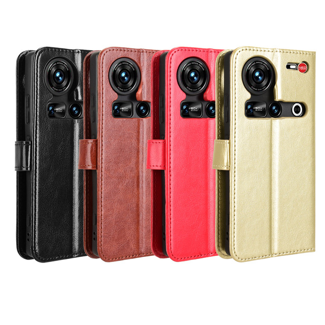 For ZTE Nubia Z70 Ultra Phone Case, PU Leather Wallet Credit Card Holder Stand Magnetic Flip Folio Cover for ZTE Nubia Z70 Ultra