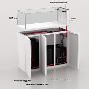 Aquarium en verre rectangulaire moderne pour la maison, salon, aquarium écologique pour récif, aquarium pour poissons, 220V, petit aquarium à vendre - Product Image 3