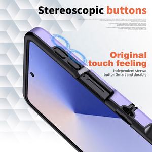 PC dur + ceinture de protection de broche + couverture de téléphone pliable Durable en TPU souple avec bouton stéréoscopique indépendant pour <span class=keywords><strong>SAMSUNG</strong></span> Z Flip 7 - Product Image 2