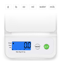 Báscula Digital Inteligente de Alta Precisión para Cocina, con Múltiples Unidades de Medición, Funciona con Pilas AAA, Accesorio de Cocina para Medir Alimentos
