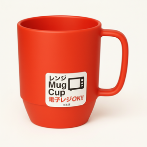 Inomata tazza rossa da bere a microonde tazza colorata per bevande calde - Product Image 1