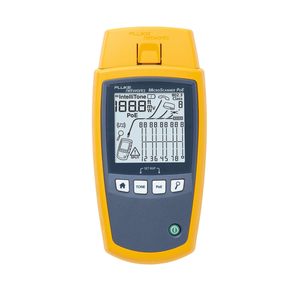 Analyseur de câbles Ethernet Fluke Networks MicroScanner PoE pour câbles RJ-45 Catégorie 5-6A avec écran LCD - Product Image 1