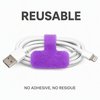 Attaches-câbles auto-adhésifs en nylon à boucles et crochets en forme de T, réutilisables pour la gestion des câbles de chargeurs, écouteurs, câbles USB