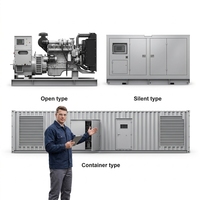 Groupe électrogène à gaz haute performance 400V triphasé 50Hz à châssis ouvert avec capot anti-pluie, démarrage électrique, AVR, pour l'industrie pétrolière et gazière