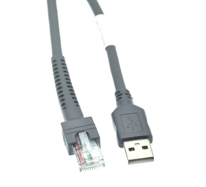 Câble USB de scanner de codes à barres flexible gris 2M vers combinaison de CBA-U01-S07ZAR RJ50 RJ45 pour symbole <span class=keywords><strong>LS1203</strong></span> LS4208 LS2208 2208AP - Product Image 5