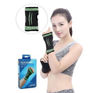 ปลอกรัดข้อมือซันนิง ปาล์ม ซัพพอร์ท พร้อมแถบเวลโคร ผลิตจากโพลีเอสเตอร์และไนลอน สำหรับทุกเพศ เหมาะสำหรับโยคะและกีฬา สีดำขอบเขียว - Product Image 2