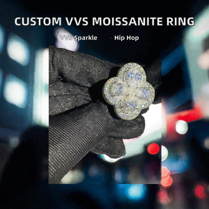 High Quality Custom Mix Cut Moissanite Hiphop Rose Gold Plated GRA Certified Iced Out <b>Ring</b> 925 <b>Silver</b> Jewelry <b>Men</b> - Product Image 2
