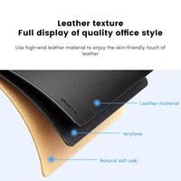 Tapis de souris noir UGREEN LP903, grand tapis de souris pour jeux, tapis de souris pour gamer, tapis de bureau pour PC, tapis de clavier, tapis de souris pour ordinateur