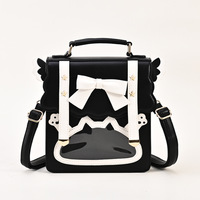 Vente en gros conception personnalisée PU coeur maison Ita sac avec fenêtre transparente broche affichage insérer couleur Itabag pour fille