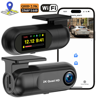 Caméra de voiture ultra-haute définition 2K, GPS, vision nocturne, enregistrement en boucle, mode stationnement, connexion WIFI 1,47 pouce pour téléphone portable