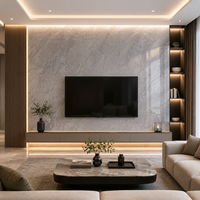 Panneau mural WYRAX en PVC effet marbre Carrara gris clair 2,8 mm, résistant aux UV, pour salle de sport et douche, 1220x2440mm, brillant, anti-humidité