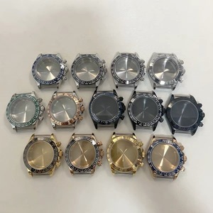 Caja para Reloj Mod, Acero Inoxidable, Bisel de Cerámica, Dorado, Negro, Acero, Múltiples Opciones de Color, Compatible con el Movimiento VK63 - Product Image 1