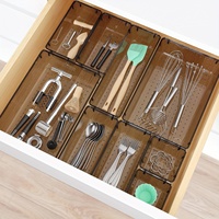 Ensemble d'organisateurs de tiroirs, plateaux de rangement pour tiroirs de bureau, parfaits pour les coiffeuses de chambre, les bureaux et les cuisines, pour organiser les cosmétiques et les bijoux