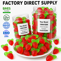 Bonbons Gélifiés à la Fraise Personnalisés OEM ODM Marque Privée Halal en Gros Saveurs Assorties Sucrées et Acidulées Fruitées Producteur TIK TOK