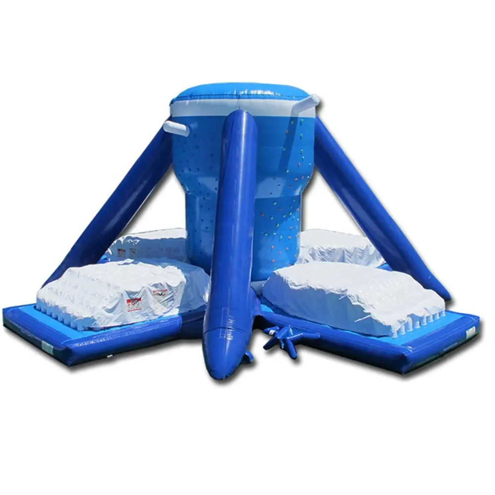 Inflatable Olahraga Permainan Menara untuk Mendaki, 15*15*9M Rock Climbing Inflatable untuk Dijual
