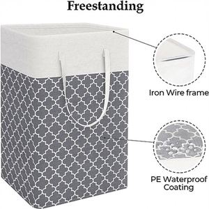 Fast Dispatch 82L Custom Collapsible Laundry Hamper Large Capacity <b>Foldable</b> Laundry <b>Basket</b> Washing Bag with Alloy Handles - Product Image 4