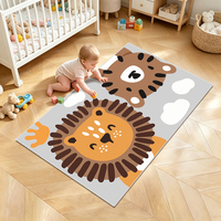 Luxuriöser Hochwertiger Weicher Cartoon-Tiger-Muster Babyzimmer Teppich Plüsch Bedruckter Kinderteppich Kinderteppich nach Maß