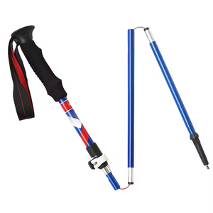 Bâtons <span class=keywords><strong>de</strong></span> ski <span class=keywords><strong>de</strong></span> randonnée pédestre en alliage d'aluminium 6061/7075 Outdoor Fold Portable Adjustable Bâtons d'escalade <span class=keywords><strong>de</strong></span> <span class=keywords><strong>marche</strong></span> <span class=keywords><strong>nordique</strong></span> - Product Image 1