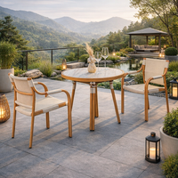 Ensemble de salle à manger d'extérieur 5 pièces toutes saisons, table et chaises de jardin imperméables et résistantes aux UV pour patio et appartement