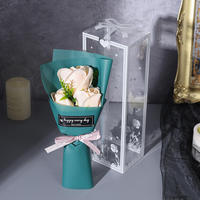 Bouquet de roses artificielles parfumées en boîte, longue durée, élégant, cadeau pour la fête des mères, la Saint-Valentin, Noël, un ami, un anniversaire, une surprise