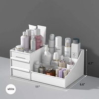 Vente en gros d'usine - Organisateur de maquillage rectangulaire en PP moulé par injection, écologique, multifonctionnel, pour le rangement sur le bureau