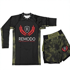 Conjunto de Rashguard de Muay Thai con Diseño Sublimado Personalizado OEM para Adultos, UPF 50, Secado Rápido, Elástico en Cuatro Direcciones, Poliéster Transpirable - Product Image 1