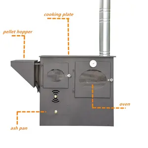 Poêle à bois sans flamme à longue durée, à usage unique, combustion du bois, four de cuisine, tendance 2019