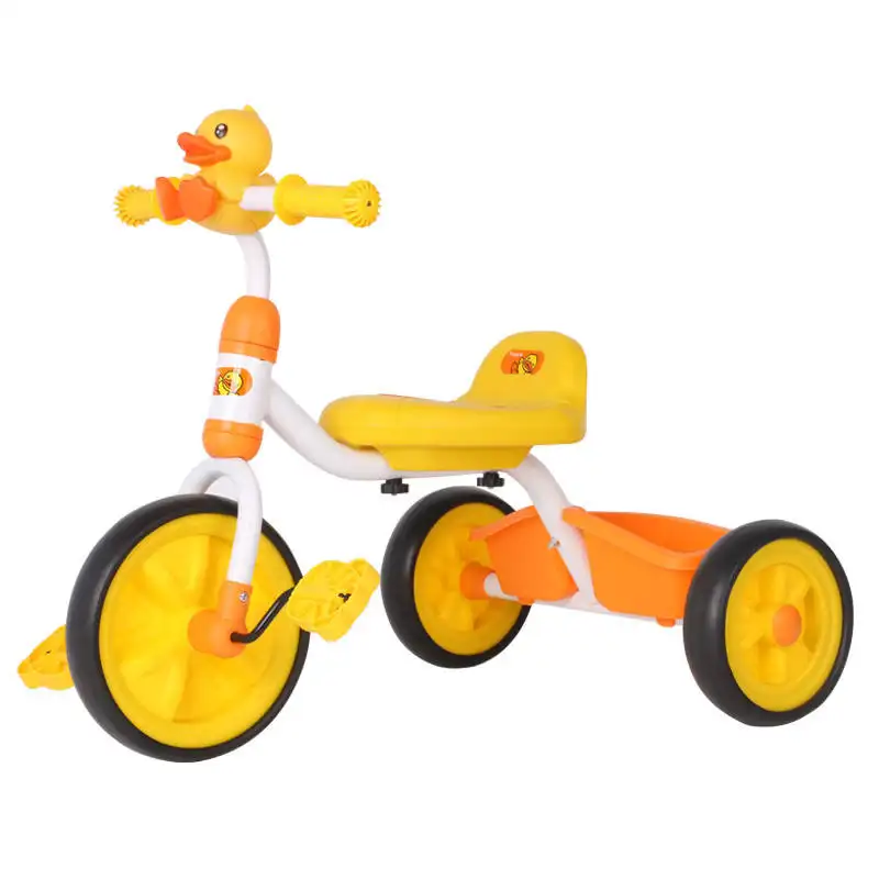 Hot sales High quality new lovely duck shaped children's tricycle bicycle 1-6 years old with rear basket