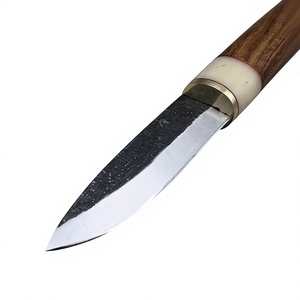 Couteaux Rajput de qualité industrielle personnalisables OEM, couteau de chasse à lame fixe en acier Damas, manche en bois, pointe tombante, 22 cm - Product Image 5