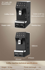 เครื่องชงกาแฟแบบสัมผัสหน้าจออัตโนมัติเต็มรูปแบบสำหรับธุรกิจ ยอดขายดีที่สุด - Product Image 2