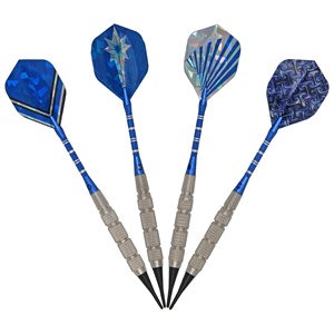 Vente en gros, nouveau Design, manche en fer, pointes souples en <span class=keywords><strong>plastique</strong></span> TPE, vols mixtes, jeu de fléchettes de sécurité - Product Image 1