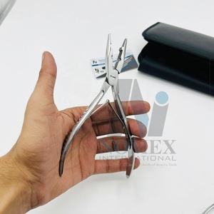 Pince d'extension de cheveux micro-anneau en acier inoxydable de qualité chirurgicale professionnelle outil multifonctionnel I/pointes plates Logo privé OEM - Product Image 1