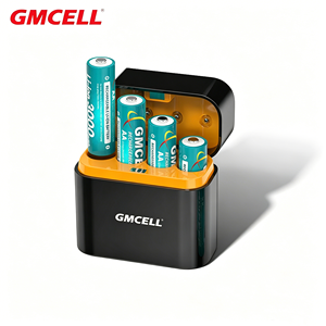 Batterie Ricaricabili Cilindriche agli Ioni di <span class=keywords><strong>Litio</strong></span> <span class=keywords><strong>AA</strong></span> da 1.5V a Lunga Durata con <span class=keywords><strong>Caricabatterie</strong></span> a 4 Slot e Custodia di Ricarica Integrata - Product Image 2