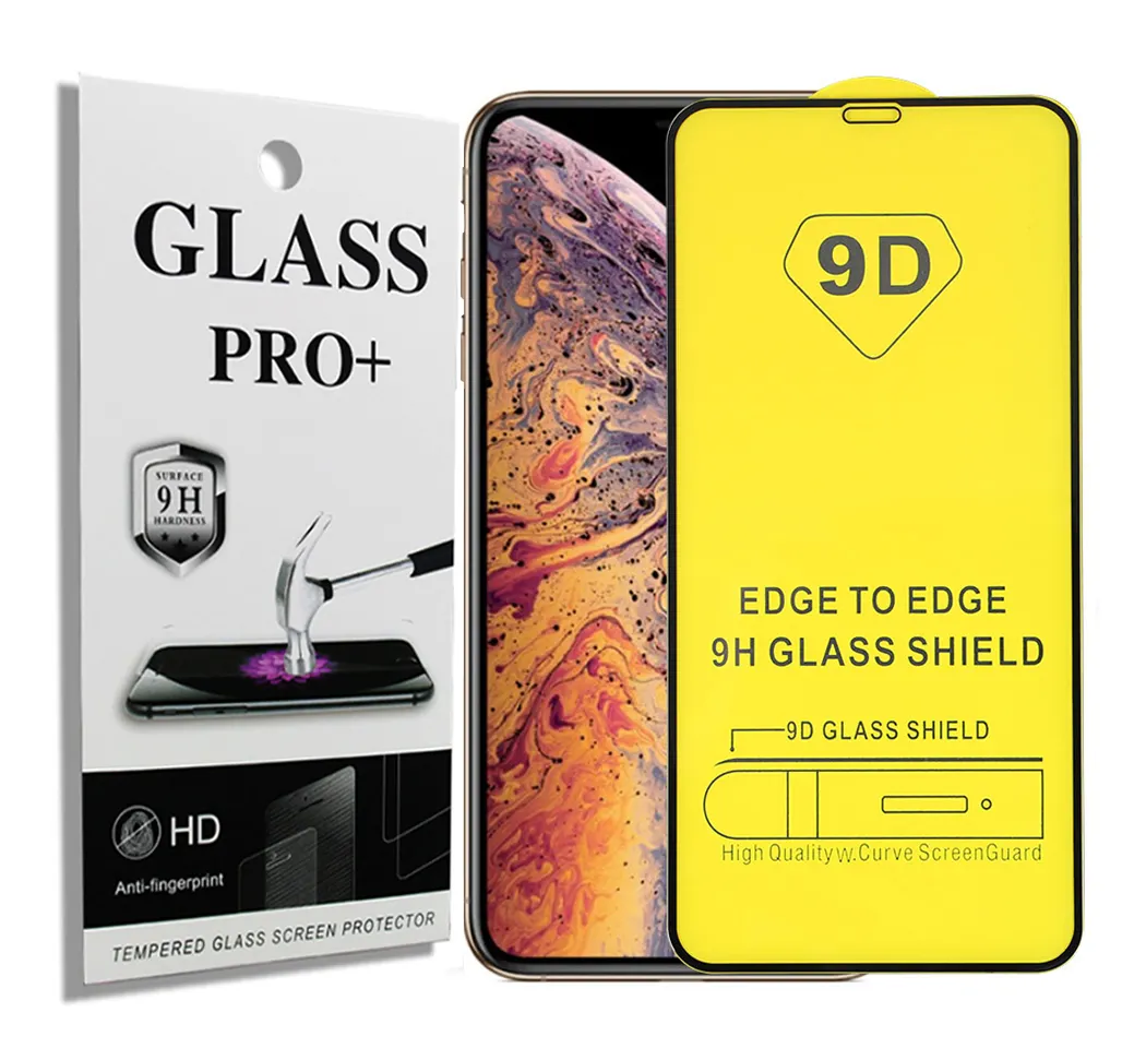 10 in 1 package Mobile Phone tempered glass 9D screen protector guard for iphone