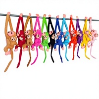 Adorable ensemble mère singe et bébé en peluche, design en maille, rembourrage en coton PP, 100% polyester, finition lavée, jouet anti-stress pour enfants et adultes