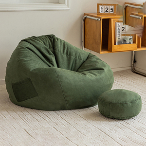 Canapé économique bon marché pour adultes pouf en tissu suédé pouf confort