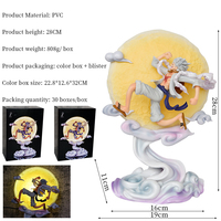 Figura de Anime de 28 cm de Monkey D. Luffy con Luz, Gear 5 Nika Zoro, Figuras de Anime, Estatua de PVC, Modelo Coleccionable, Regalos