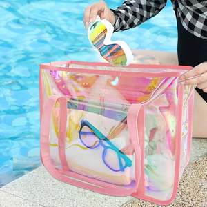 Bolsas de almacenamiento impermeables de PVC de alta calidad con asa Diseño láser personalizado y patrón impreso Bolsas de compras al por mayor - Product Image 5